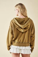 BDG Slouchy Zip-Through Hoodie