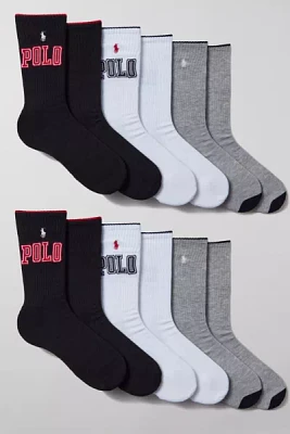 Polo Ralph Lauren Varsity Logo Crew Sock 6-Pack