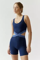 Beyond Yoga Spacedye The Mix Biker Romper