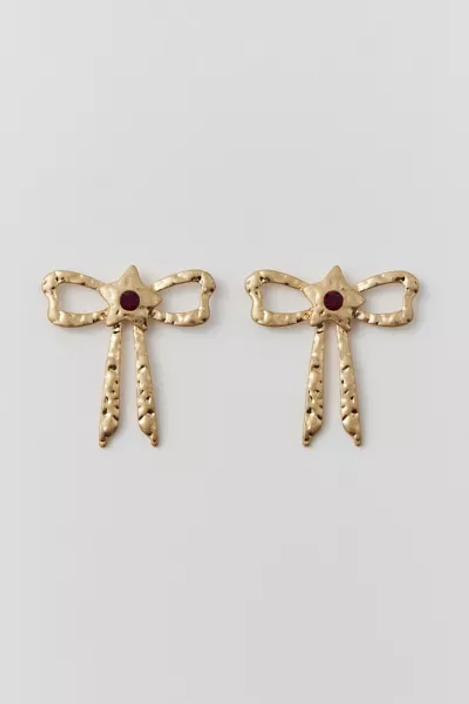 Layla Textured Bow Earring