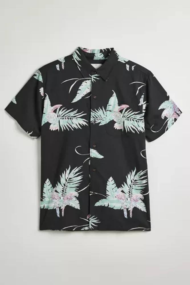 Katin Paradise Tropical Print Short Sleeve Button-Down Shirt