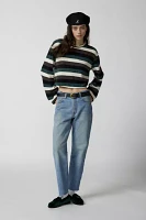 Urban Renewal Remnants Wide Stripe Chenille Cropped Sweater