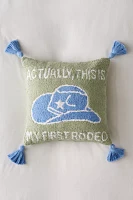 Ironic Rodeo Throw Pillow