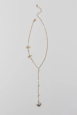 Delicate Pearl Lariat Necklace