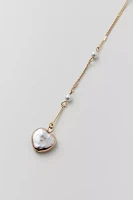 Delicate Pearl Lariat Necklace