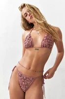 Out From Under Sequined Open Stitch Bikini Top