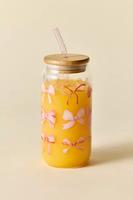 Classic Patterned To-Go Glass Tumbler