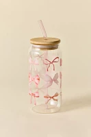 Classic Patterned To-Go Glass Tumbler