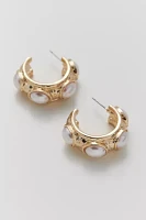 Statement Pearl Hoop Earring