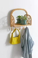 Daisy Rattan Wall Multi-Hook Shelf