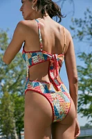 Out From Under Patchwork One-Piece Swimsuit