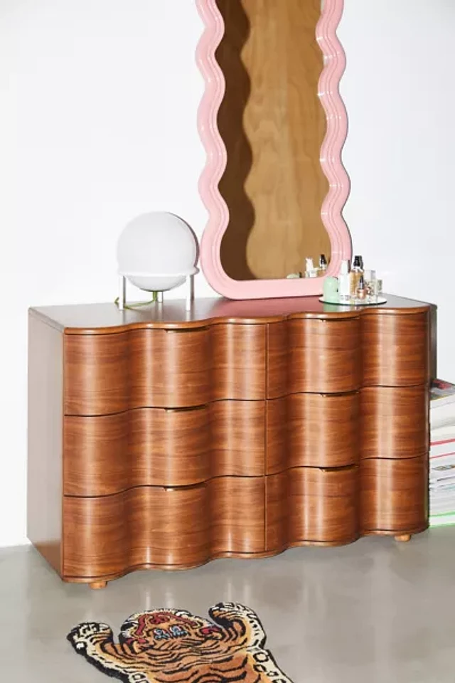 Urban Outfitters Aria 6-Drawer Short Squiggle Dresser | Pacific City