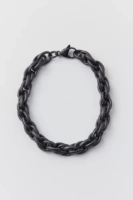 Textured Rope Chain Stainless Steel Statement Bracelet