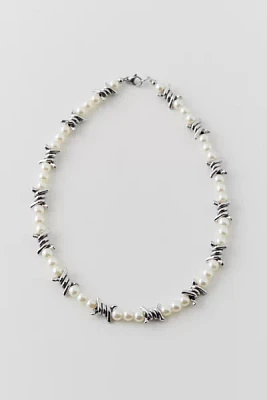 Pearl & Barbed Wire Necklace