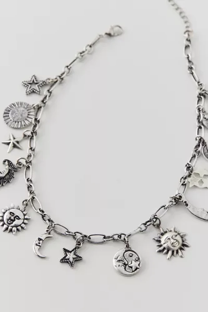 Sun And Moon Charm Necklace