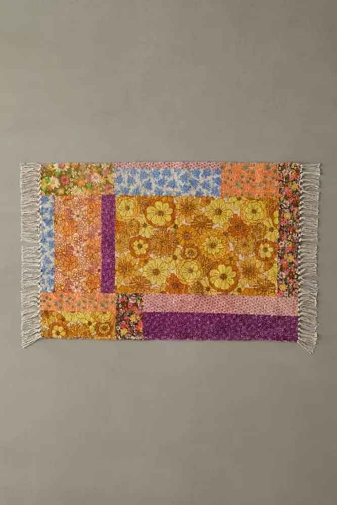 Vera Floral Patchwork Printed Rug