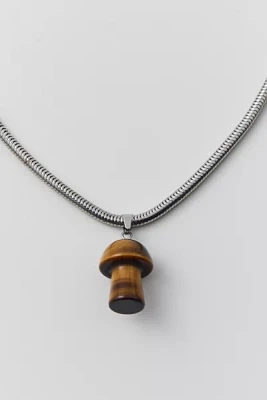 Mushroom Genuine Stone Necklace