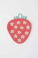 Strawberry Beaded Trivet