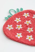 Strawberry Beaded Trivet