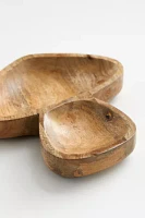 Wooden Mushroom Serving Bowl