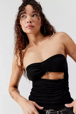 UO Court Ruched Hardware Tube Top