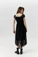 Urban Renewal Remnants Lace Cap Sleeve Asymmetric Maxi Dress