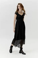 Urban Renewal Remnants Lace Cap Sleeve Asymmetric Maxi Dress