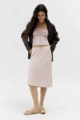 Urban Renewal Remnants Knee Length Heavy Linen Skirt