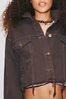 Urban Renewal Remade Overdyed Cropped Y2K Denim Jacket