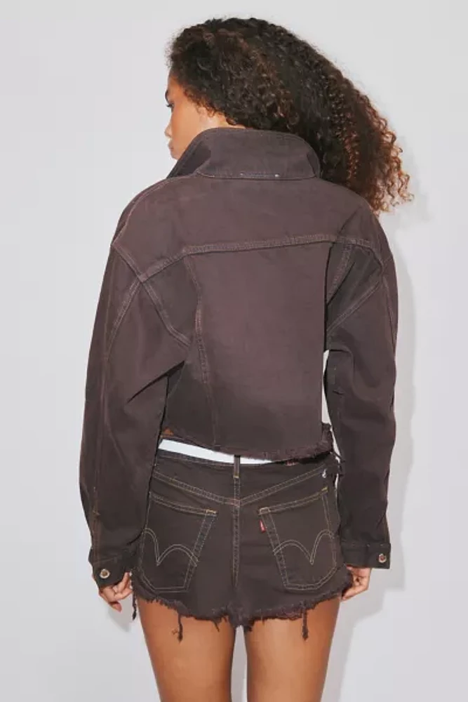 Urban Renewal Remade Overdyed Cropped Y2K Denim Jacket