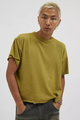 Urban Renewal Remade Boxy Cropped Overdyed Raw Cut Tee