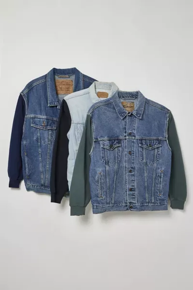 Urban Renewal Remade Sweatshirt Sleeve Denim Jacket