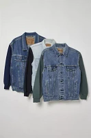 Urban Renewal Remade Sweatshirt Sleeve Denim Jacket