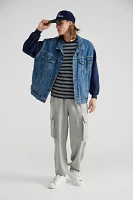 Urban Renewal Remade Sweatshirt Sleeve Denim Jacket