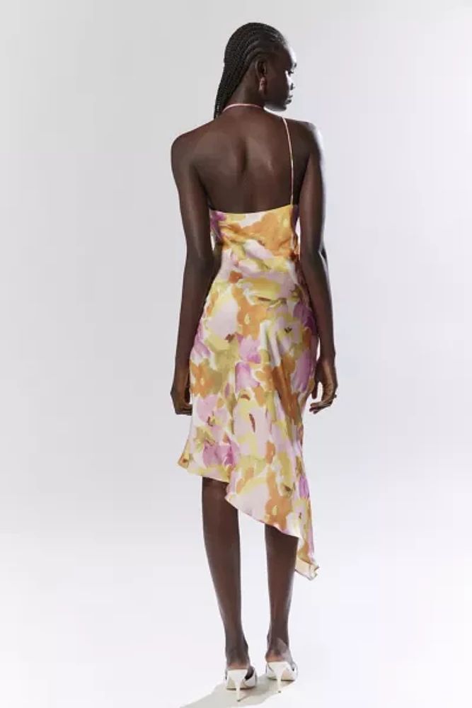 Bardot Andy Floral Asymmetrical Midi Dress