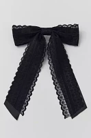Dolly Satin Lace Hair Bow Barrette