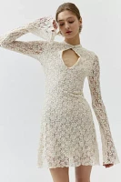 Motel Silvanna Lace Long Sleeve Mini Dress