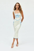 Another Girl Penelope Floral Embroidered Midi Dress