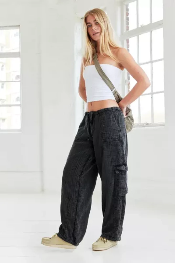 BDG Black Cody Crinkle Cocoon Pant