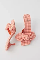 Jeffrey Campbell Mr.-Big-Bow Gingham Heeled Mule