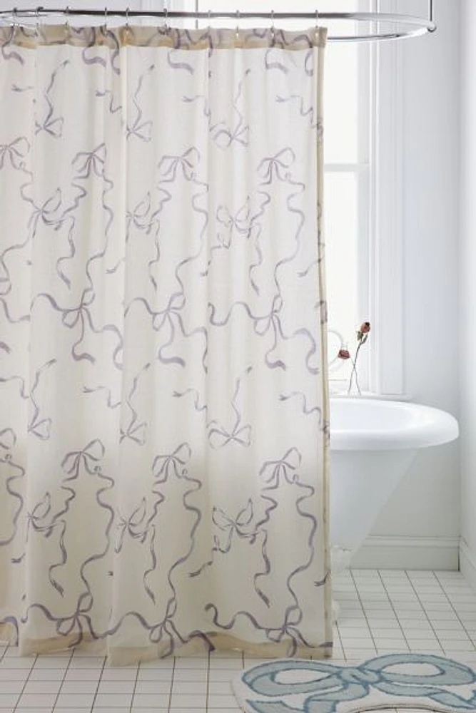 Printed Bows Shower Curtain