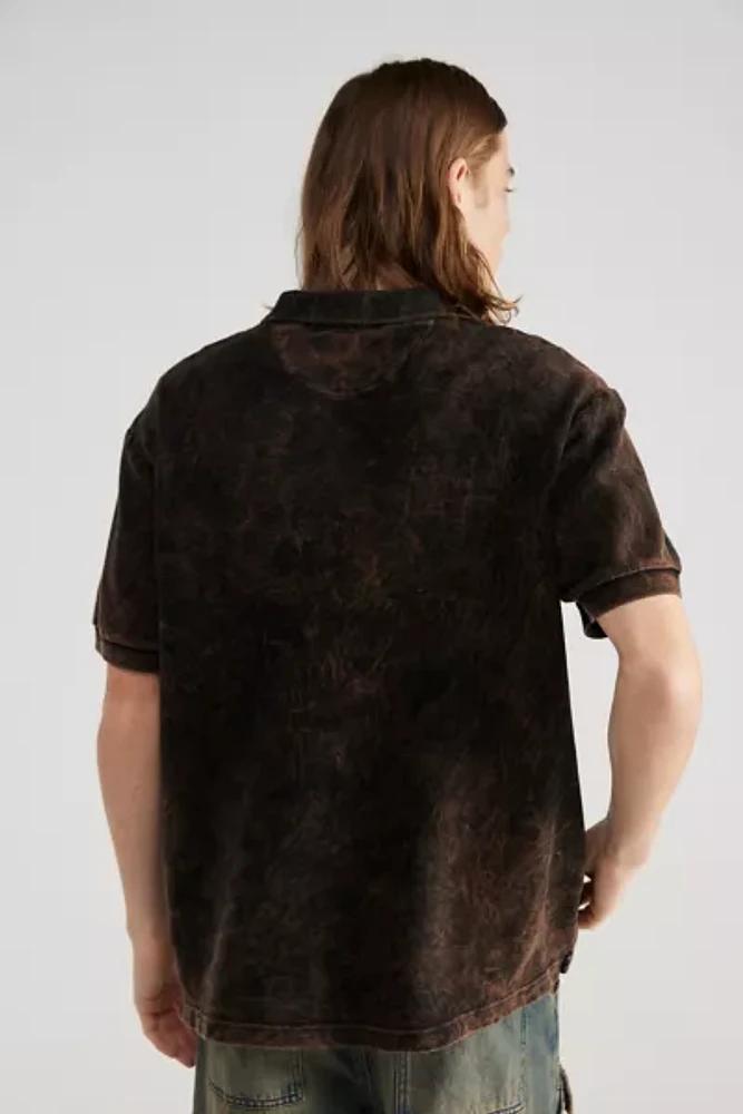 Urban Renewal Remade Acid Wash Oversized Collar Shirt