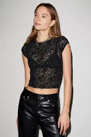 Out From Under Divine Sheer Lace Diamante Seamless Tee