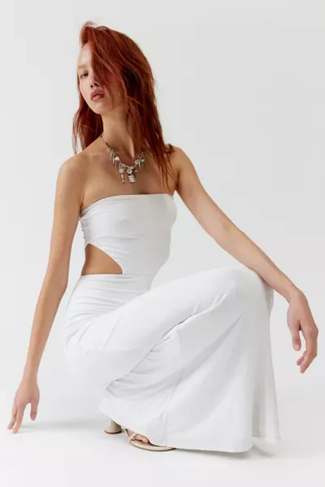 AFRM Livia Knit Cutout Strapless Maxi Dress