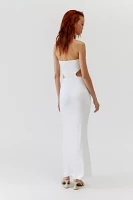 AFRM Livia Knit Cutout Strapless Maxi Dress