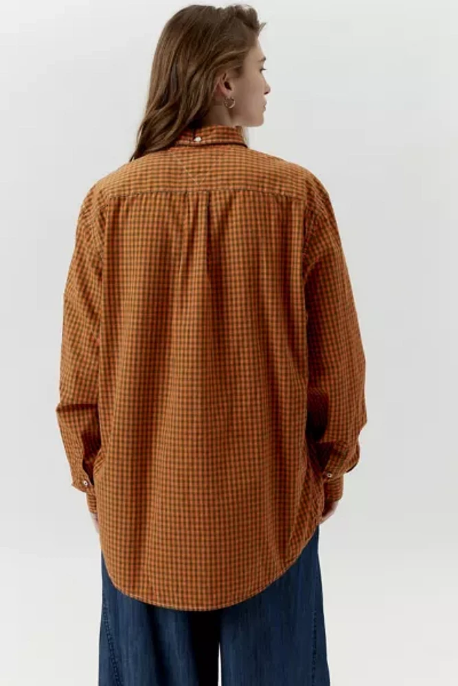 Urban Renewal Remade Overdyed Oversized Check Button-Down Shirt