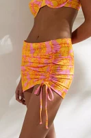 Kulani Kinis Ruched Mini Skirt Cover-Up