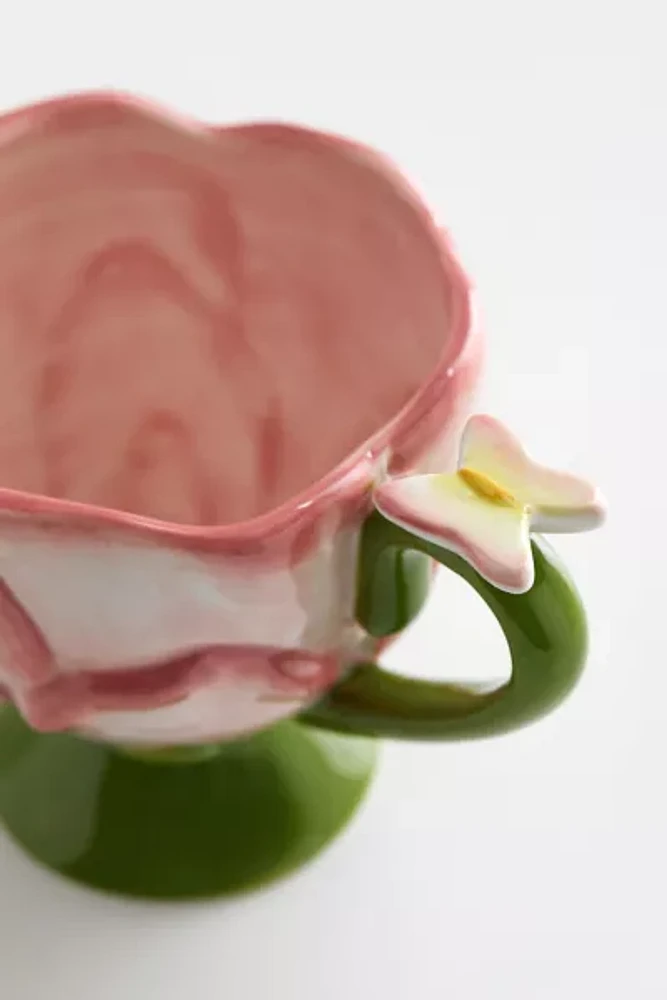 Rosebud Butterfly Mug