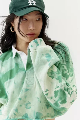 Urban Renewal Remade Bleached Cropped Rugby Shirt