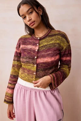UO Space-Dye Cropped Cardigan